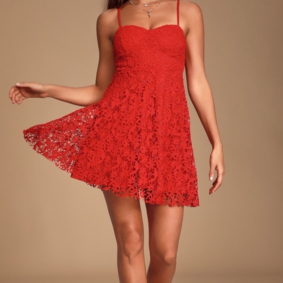 crochet lace skater dress